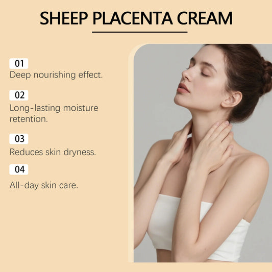 Hydrolyzed Sheep Placenta Cream Firming Lifting Anti-Aging Fade Fine Lines Nourishing Soothing Anti-Wrinkle Facial Cream Skincar