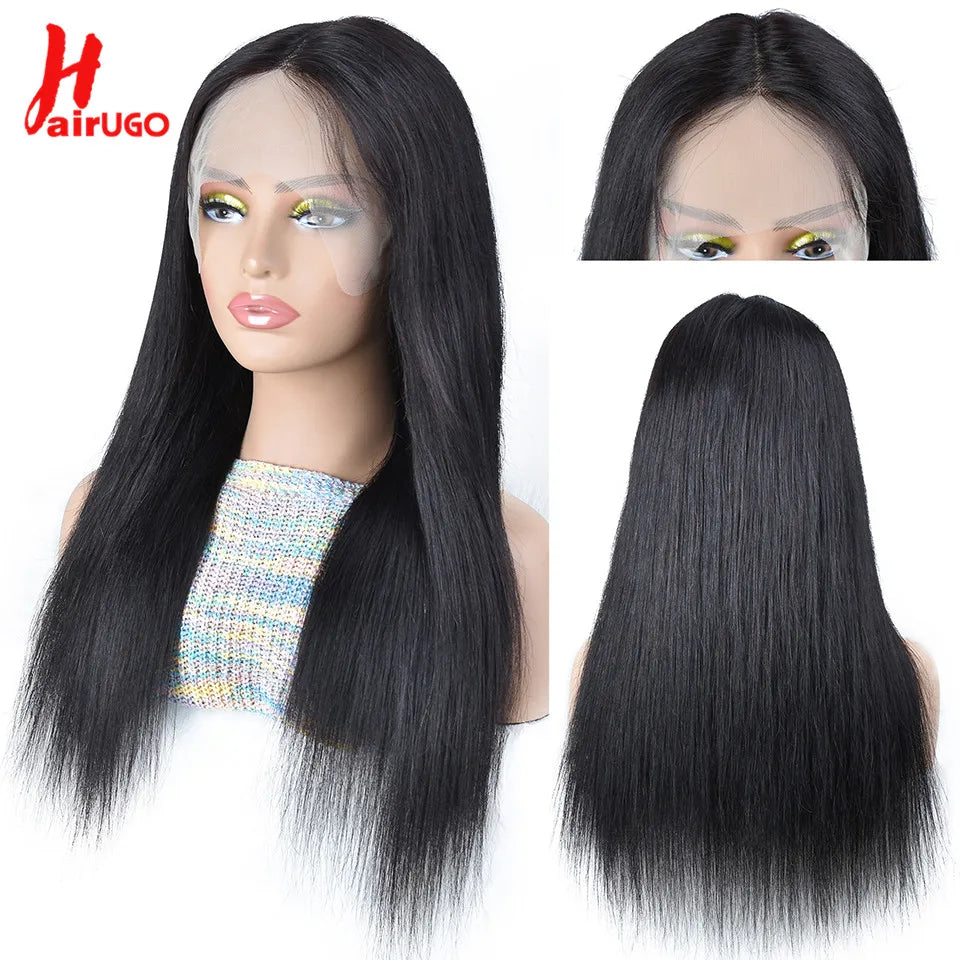 99J Straight 13x4 Lace Front Wigs Human Hair Brazilian Burgundy Straight Human Hair Wigs For Woman 4x4 Lace Closure Wigs HairUGo
