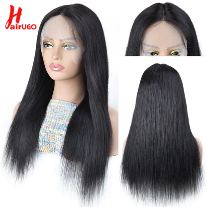 99J Straight 13x4 Lace Front Wigs Human Hair Brazilian Burgundy Straight Human Hair Wigs For Woman 4x4 Lace Closure Wigs HairUGo