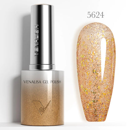 10ml Venalisa Hema Free TPO Free Gel Nail Polish Christmas New Year Soak Off Glitter Red Colors Cat Eye Magnet Nail Gel Polish