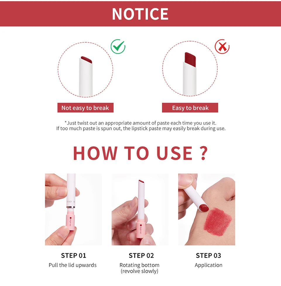 4 Pcs Cigarette Lipstick Set Matte Lip Gloss Long Lasting Waterproof Nude Lip Tint Lip Stick Tube Cosmetics Christmas Gift