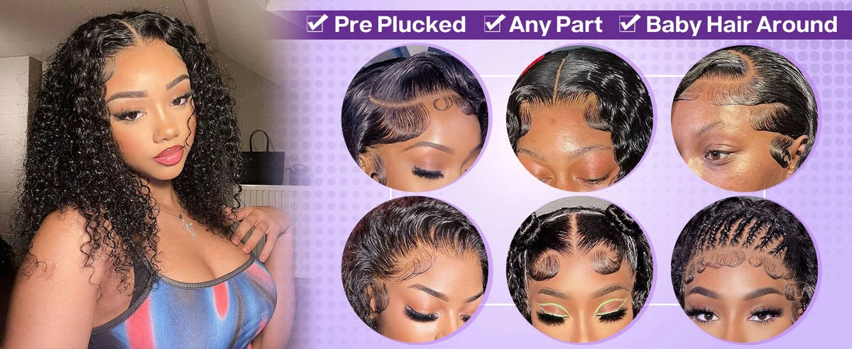 14 16 Inch Curly Deep Wave 13x4 Lace Frontal Wigs Short Bob Wig Brazilian Remy 100% Human Hair 4x4 Transparent Lace Front Wig