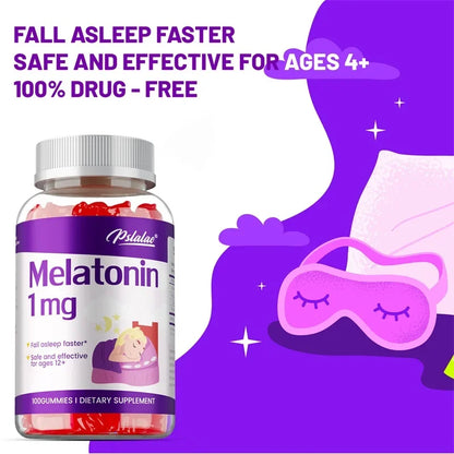 Melatonin Gummies 1mg - Children's Sleep Aids, Relieves Stress, Improves Insomnia, Improves Sleep Quality and Deeper Sleep