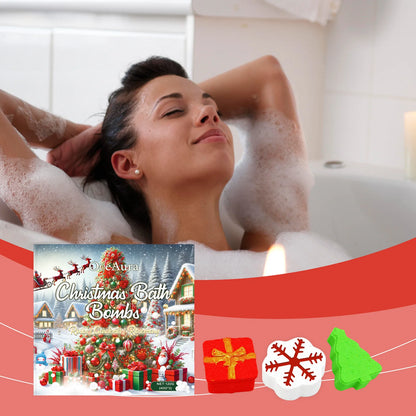 OceAura Christmas Bath Ball Gifts Deep Moisturize Bathroon Supplies Relax Mood Lasting Fragrance Body Exfoliating Spa Bath Bombs