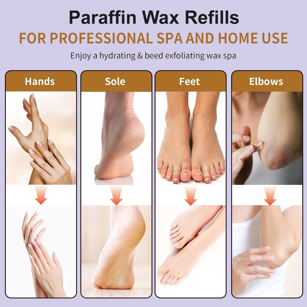2026 Paraffin Wax Hand and Foot Feet Mask Peel Off 3Pcs/1Pcs SPA Moisturizing 200g/450g Hand Soft Wax For Bikini Body