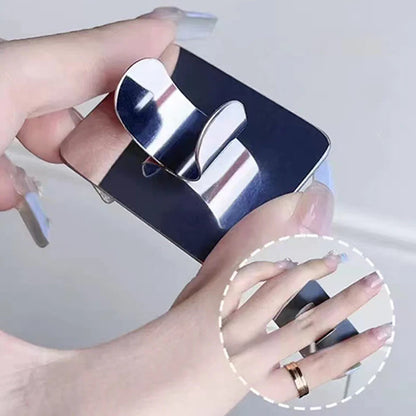 【M】1Set Foundation Brush Mixing Palette Stainless Steel Mixer Palette With Spatula Lipstick Eye Shadow MakeUp Tools