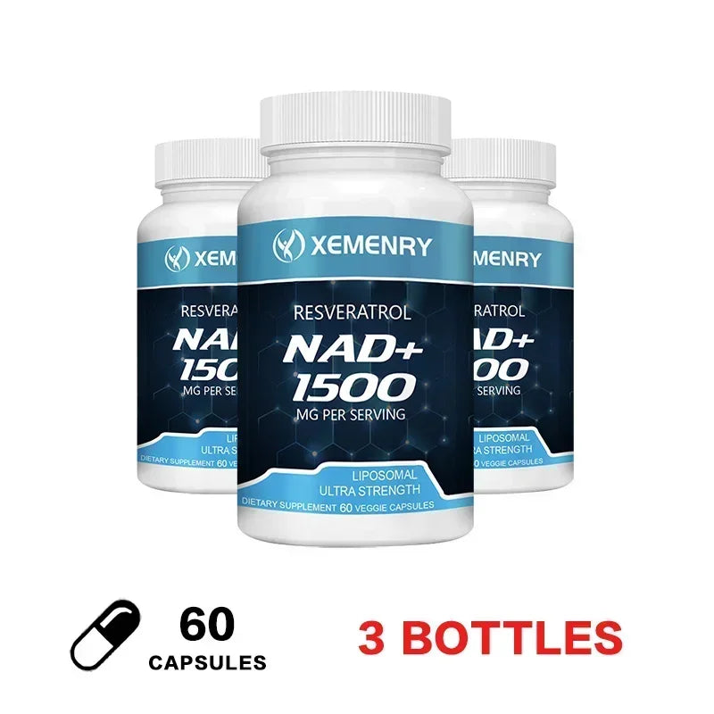 NAD+ Supplements - with Resveratrol - Natural Energy Supplement, Support Cell Health, Anti-aging, Enhance ImmunitySupplements