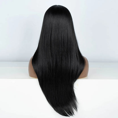 Synthetic Lace Front Wig Long straight Layered 28 Inch Lace Wig Heat Resistant Wigs For Women Lace Front Wig