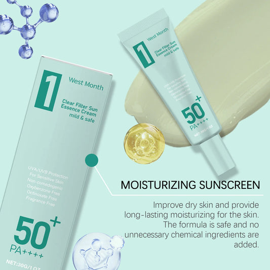 Anti Sun Cream SPF50 UV Defense Broad Spectrum Sunlight Protection Reduce Redness Hydrating Waterproof Prevent Sunburn Sunscreen