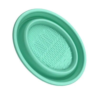 wSoft Silicone Makeup Brush Cleaner Folding Powder Puff Cleaning Bowl Eyeshadow Brushes Wash Clean Mat Beauty Tools Scrubber Box
