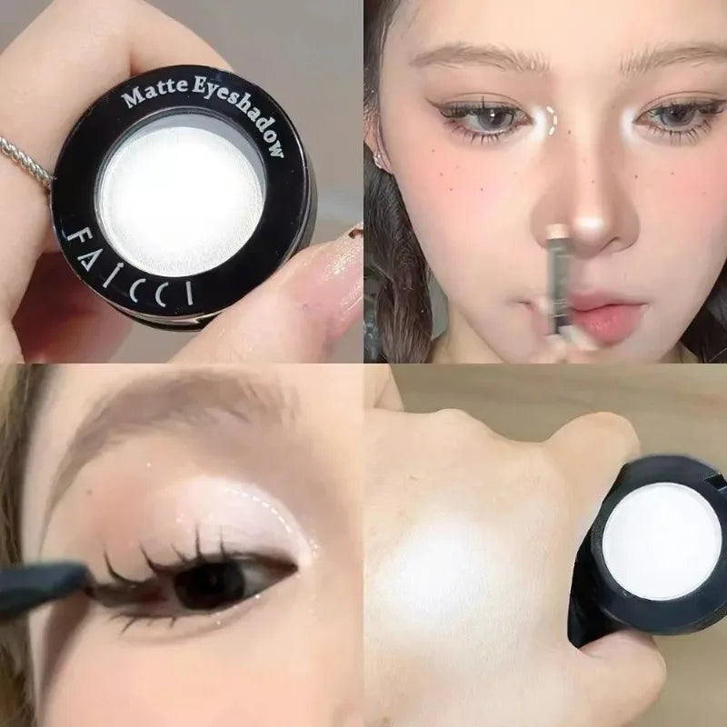 Eyeshadow Matte Red Black White Brighten Highlighter Eye Shadow Palette Lasting Shimmer Highly Pigmented Monochrome Eyes Makeup