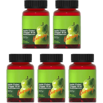 Apple Cider Vinegar B12 Gummies Digestive Comfort Multivitamin Boost Metabolism for Men Women Free Vegan Gluten-Free 60 Gummies