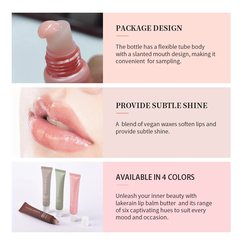 5 Colors Hydrating Lip Stain Lip Balm Plumping Lip Oil Glossy Lip Glaze Stick Moisturizing Lip Cosmetic Christmas Gift For Women