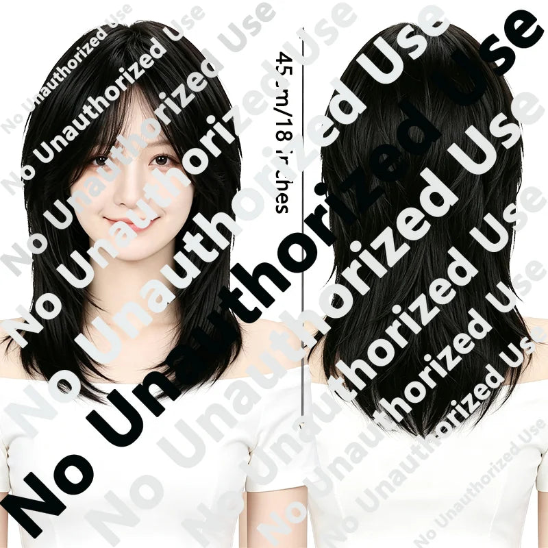 Natural Black Mullet Wolf Cut Wigs For Women Men Short Shoulder Layered Hair Heat Friendly Synthetic Full Wig Cosplay Daily Wear