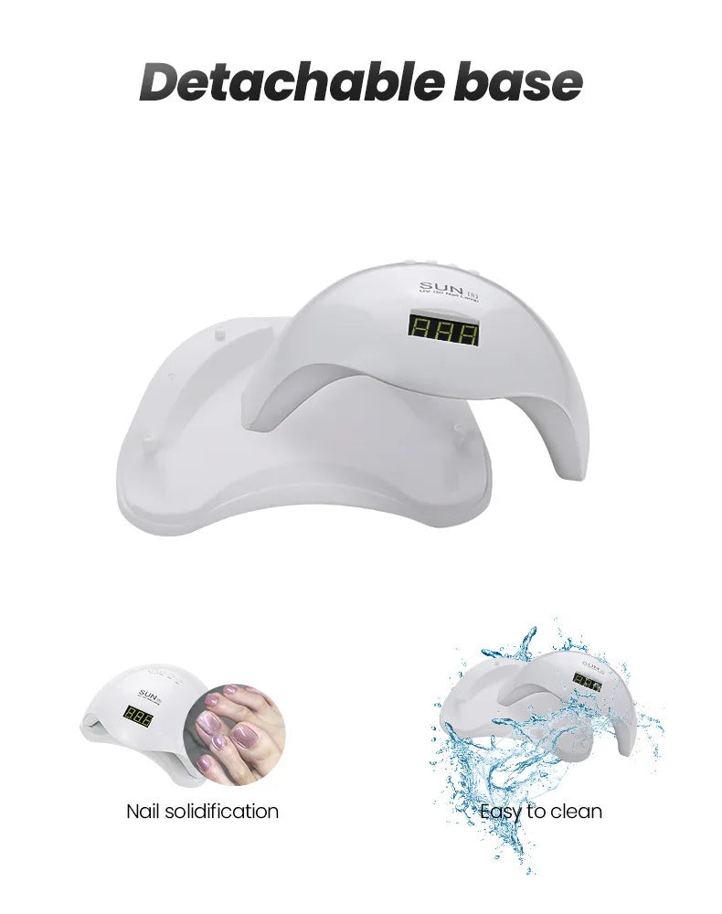 DianaBeauty UV LED Nail Lamp 24 LEDs Nail Dryer with 4 Timer Settings and Display Portable UV Lamp for Curing Gel Nail Polish