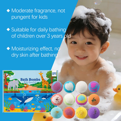 Kids Bubble Bath Ball Moisturizing Skin Care Relaxing Bathtime Surprise Hidden Toy Birthday Holiday Gift Boy&girl Bath Fizz Ball