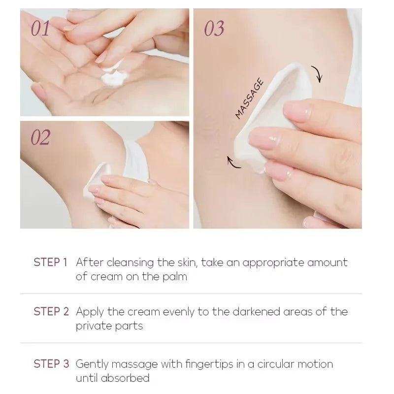 Whitening Cream For Dark Skin Underarm Bleaching Armpit Lightening And Intimate Area Woman Moisturizer Korean Skin Care Products