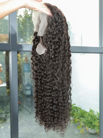 Water Wave 100% Human Hair 13x4 Lace Front Wig Raw Vietnamese 5x5 Glueless Transparent Lace Wigs Curly Pre Plucked