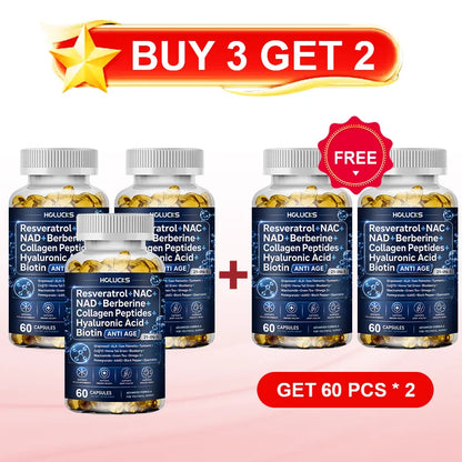 HOLUCKS Women's Multivitamin Capsules, with Iron & Collagen Peptides, Support Immunity, Bone Health & Cellular Vitality