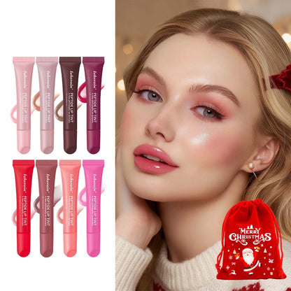 Christmas Gift Hydrating Lip Gloss Glitter Plumping Lipgloss High Shine Glass Finish Nude Colors Shiny Jelly Liquid Lipstick