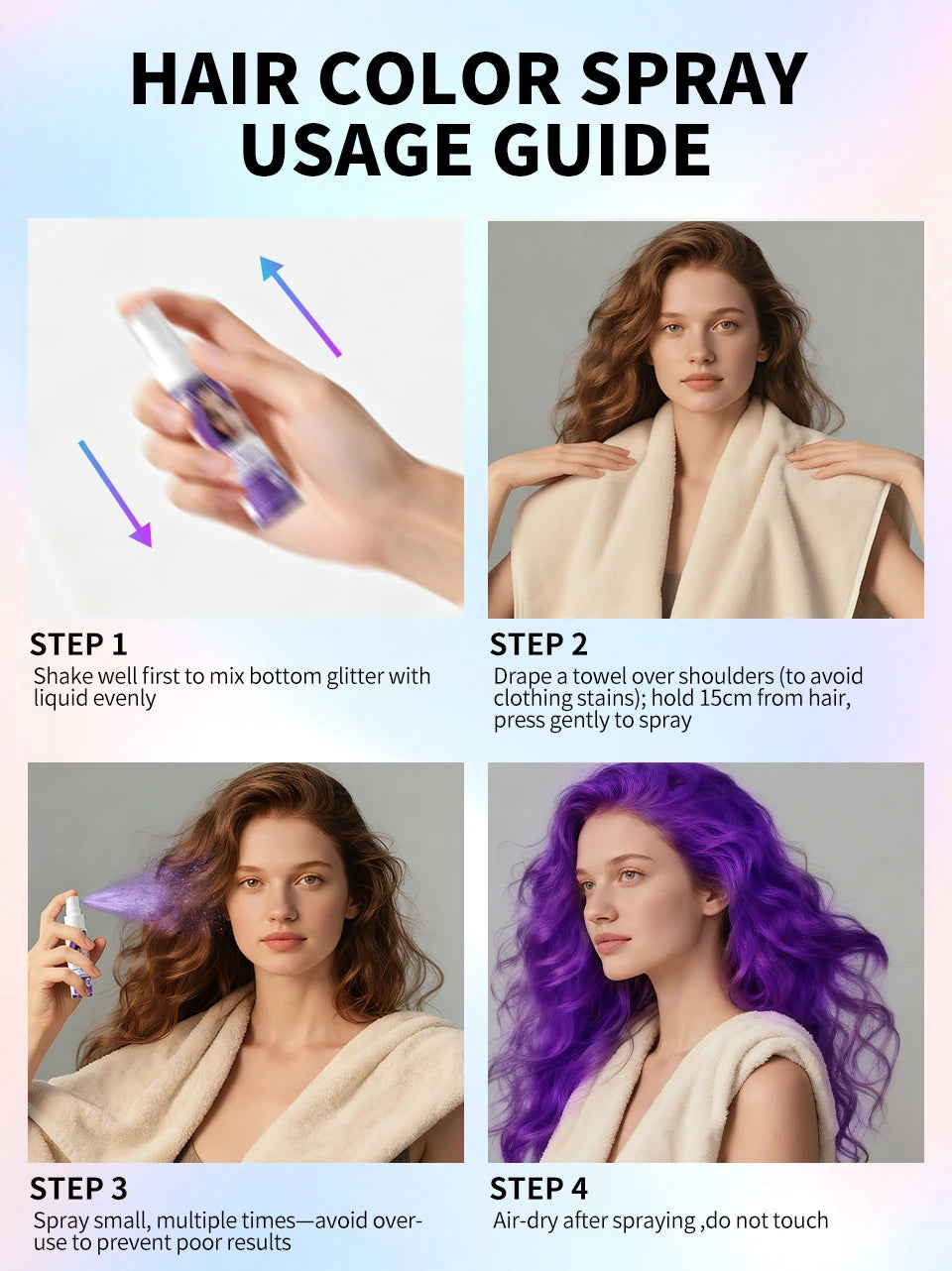 Sevich New Style Hair Color Spray One-Time Hair Color Instant Hair Salon Hair Care Styling Product For Men and Women 5 Color