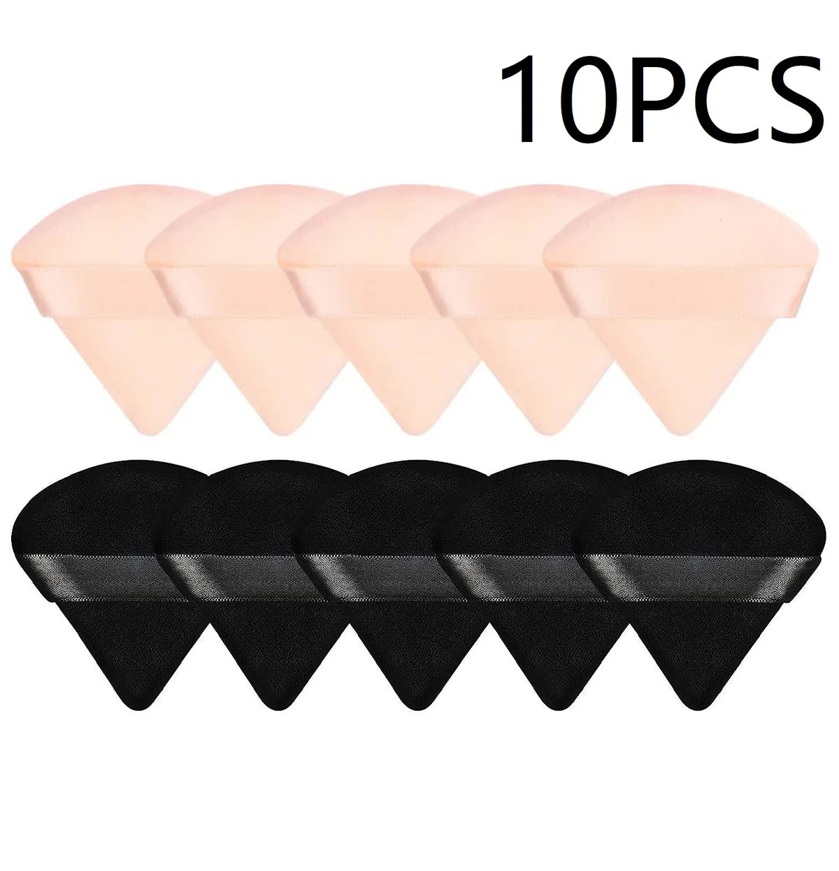 10PCS Puff Triangle Makeup Beauty Sponge Puff Triangle for Powder Makeup Blender Finger Puff Make Up Accessories Cosmetics PF03