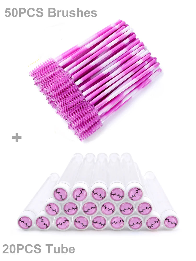Christmas Eyelash Brush Tube Reusable Eyebrow Brushes Mascara Wand Dust-proof Cleaner Storage Cosmetics Makeup Tools