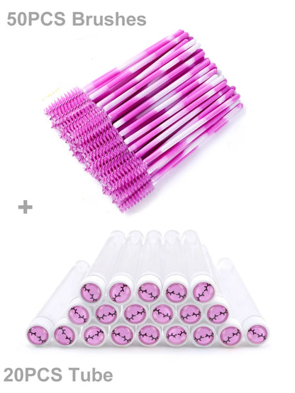 Christmas Eyelash Brush Tube Reusable Eyebrow Brushes Mascara Wand Dust-proof Cleaner Storage Cosmetics Makeup Tools