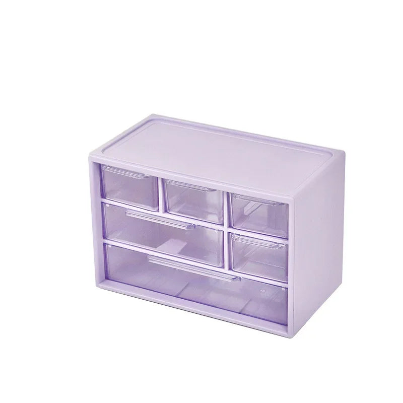 Dustproof Clear Plastic Desktop Mini Storage Box with Drawer – Transparent Organizer for Hair Clips, Jewelry, Keys Small Tools