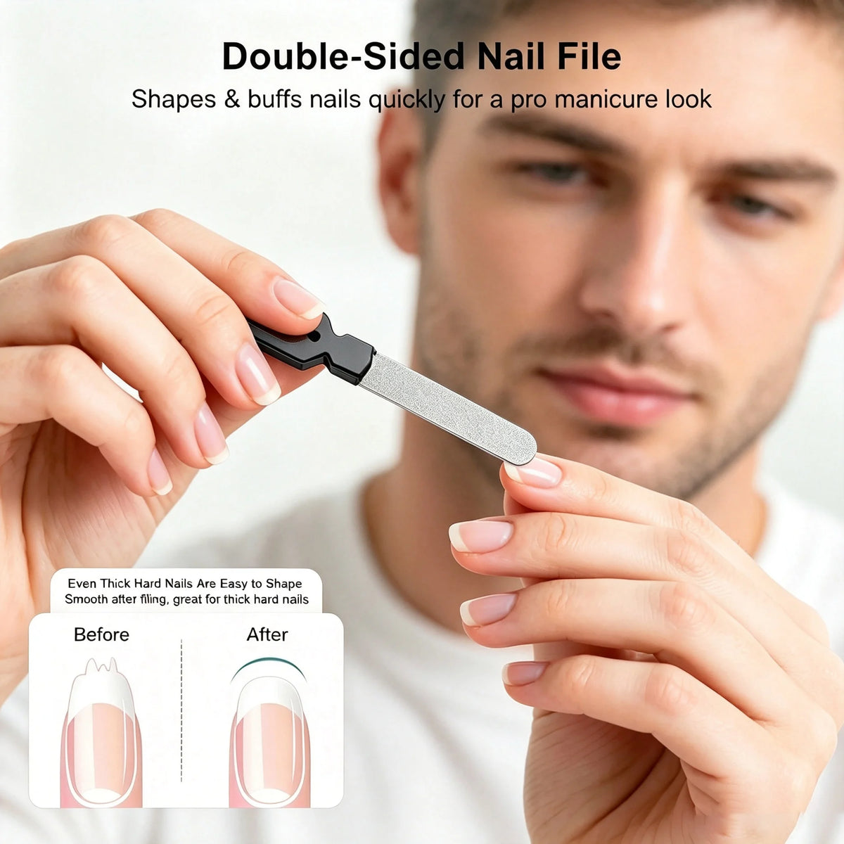 Ouriner Mecha Style Anti Splash Nail Clipper Stainless Steel Foldable Nail File Portable Kraft Tube Manicure Nail Care Kit