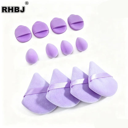 12-Piece Makeup Sponge Set - 4 Loose Powder Puffs 4 Mini Air Cushion Puffs 4 Beauty Eggs Mini Beauty All-Purpose Beauty Tools