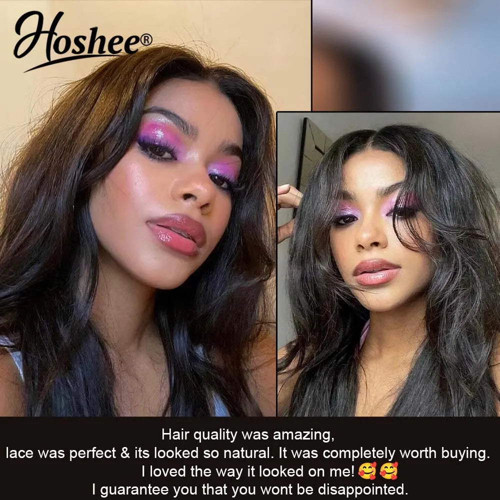 Wear And Go Wig With Layered Bang Glueless Ready To Wear Straight 13x4 Lace Human Hair Wigs For Women 4x4 Lace Closure Wig 250%
