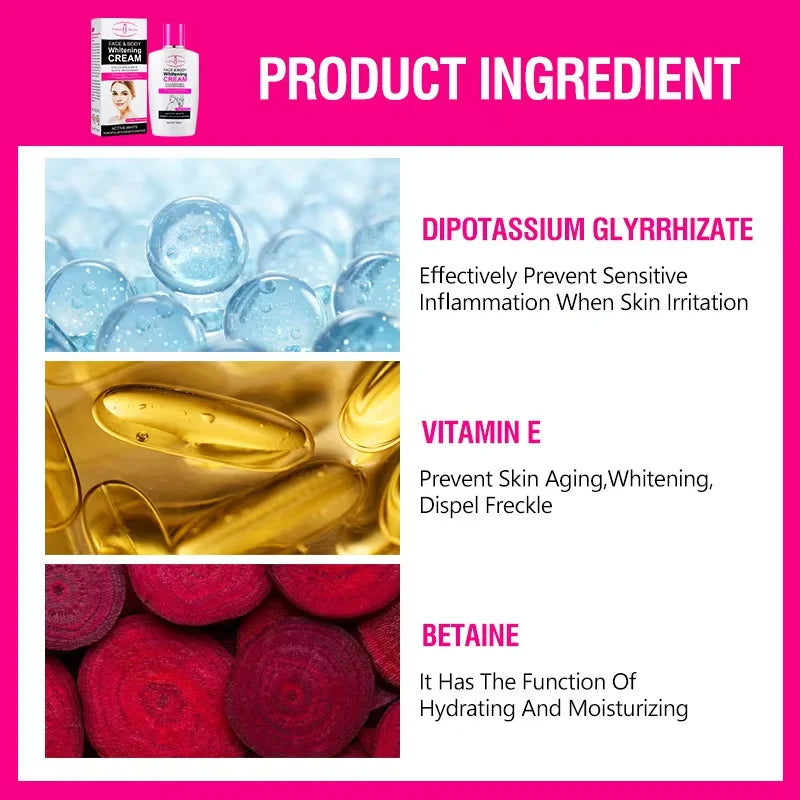 120ml Face Body Bleaching Cream Collagen Face Body Lotion Feminine Improve Dark Skin Gentle Nourishing Dark Skin Care for Women