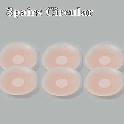 12pcs Women Invisible Nipple Cover Stickers Self-adhesive Chest Breast Petals Silicone Lift Up Paddings Reusable Patch Bra Pads