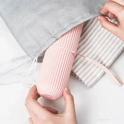1/2pcs Portable Toothbrush Cup Bathroom Toothpaste Holder Storage Case Box Organizer Travel Toiletries Storage Cup