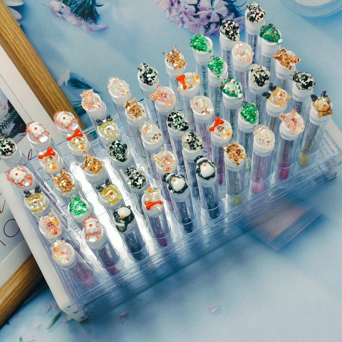 Christmas Exclusive Disposable Spiral Comb Makeup Brush Portable Eyelash And Brow Dual Purpose Brush Ultra Fine Brush