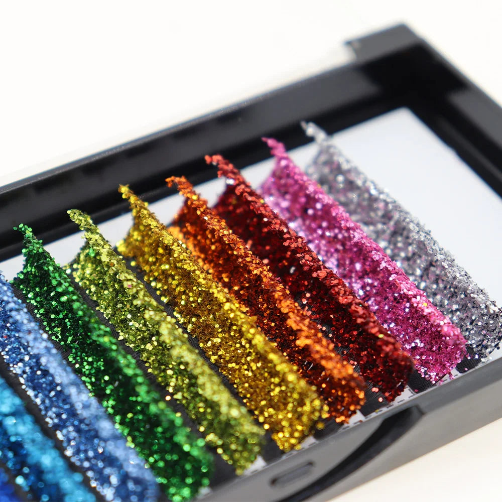 Christmas Mix Color Glitter Lashes Fashion Shiny Colorful Russian Volume Individual Eyelash Extensions Colors Glitter Lashes