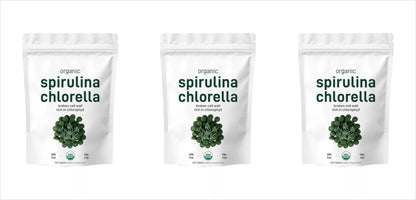 Organic Spirulina & Chlorella 720 Tablets – Broken Cell Wall, Chlorophyll Rich, Supports Daily Energy, Immunity & Vitality