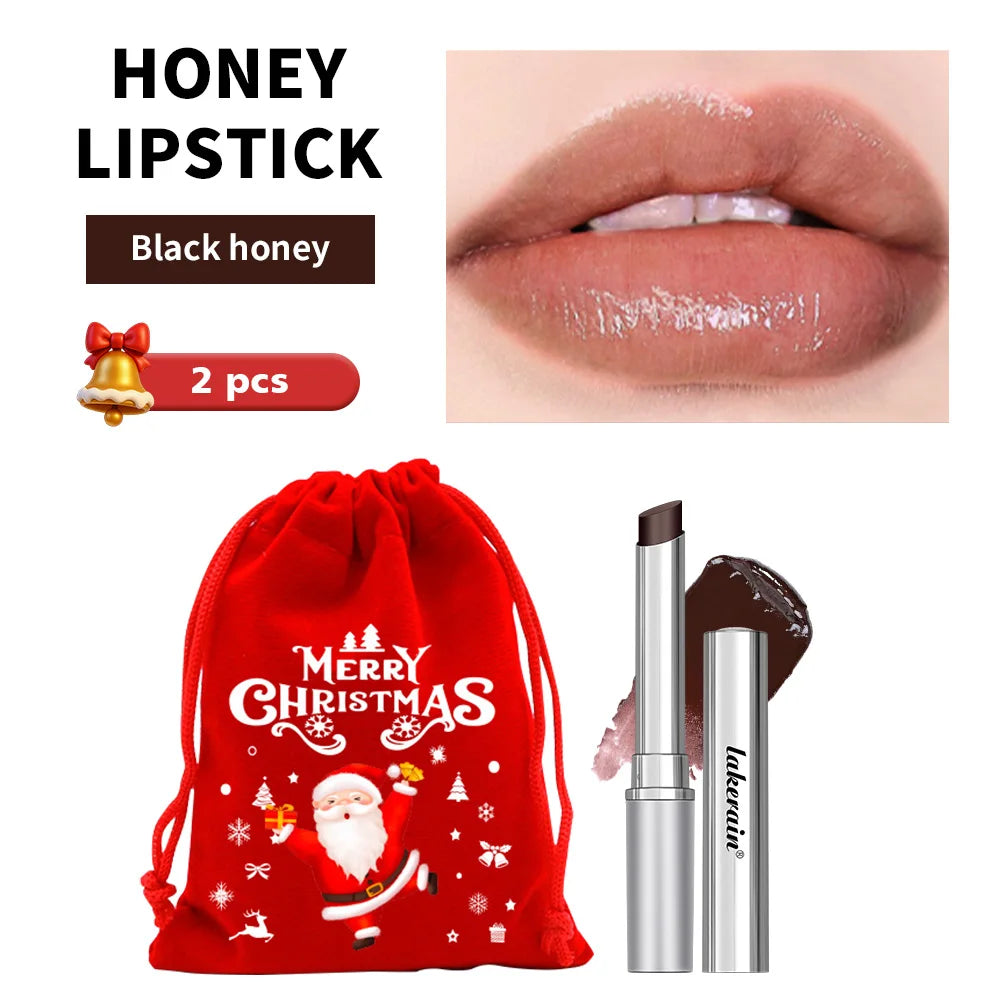 Christmas Gift Tinted Lip Lipstick Plumper Crystal Jelly Lip Oil 6ml Moisturizing Plumping Lip Glow Oil Sexy Plump Lip Gloss