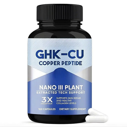GHK-Cu Copper Peptide Capsules for Skin Repair Support, Collagen Metabolism Support, and Antioxidant Protection - 120 Capsules