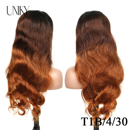 Body Wave 13x4 Lace Front Ombre Wig Human Hair Wig For Women Brazilian 13X4 Blonde Lace Frontal Wig On Sale Clearance 32 34inch