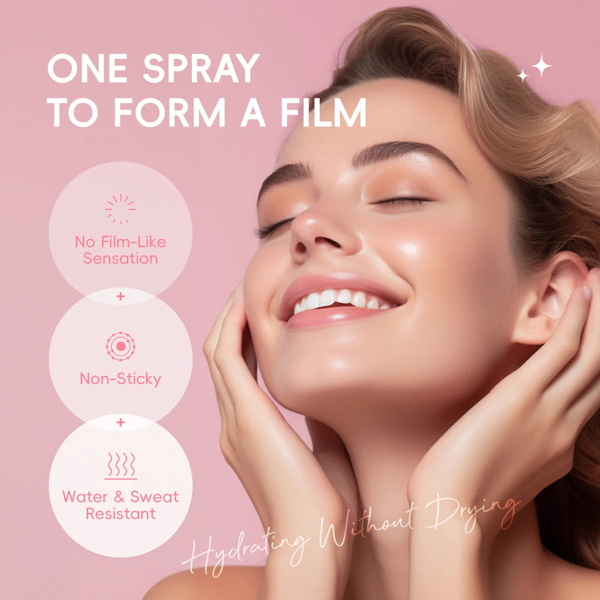 LAIKOU Japan Sakura Dewy Setting Mist Makeup Setting Spray Hydrating Face Mist Radiant Glow Finishing Spray 80ml