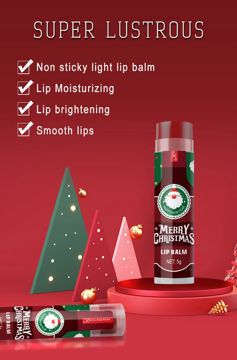 32 Pieces/Box Christmas Hot Red Wine Theme Lipstick Set - Colored Lipstick, Natural Luster, Moisturizing, Light and Non Sticky