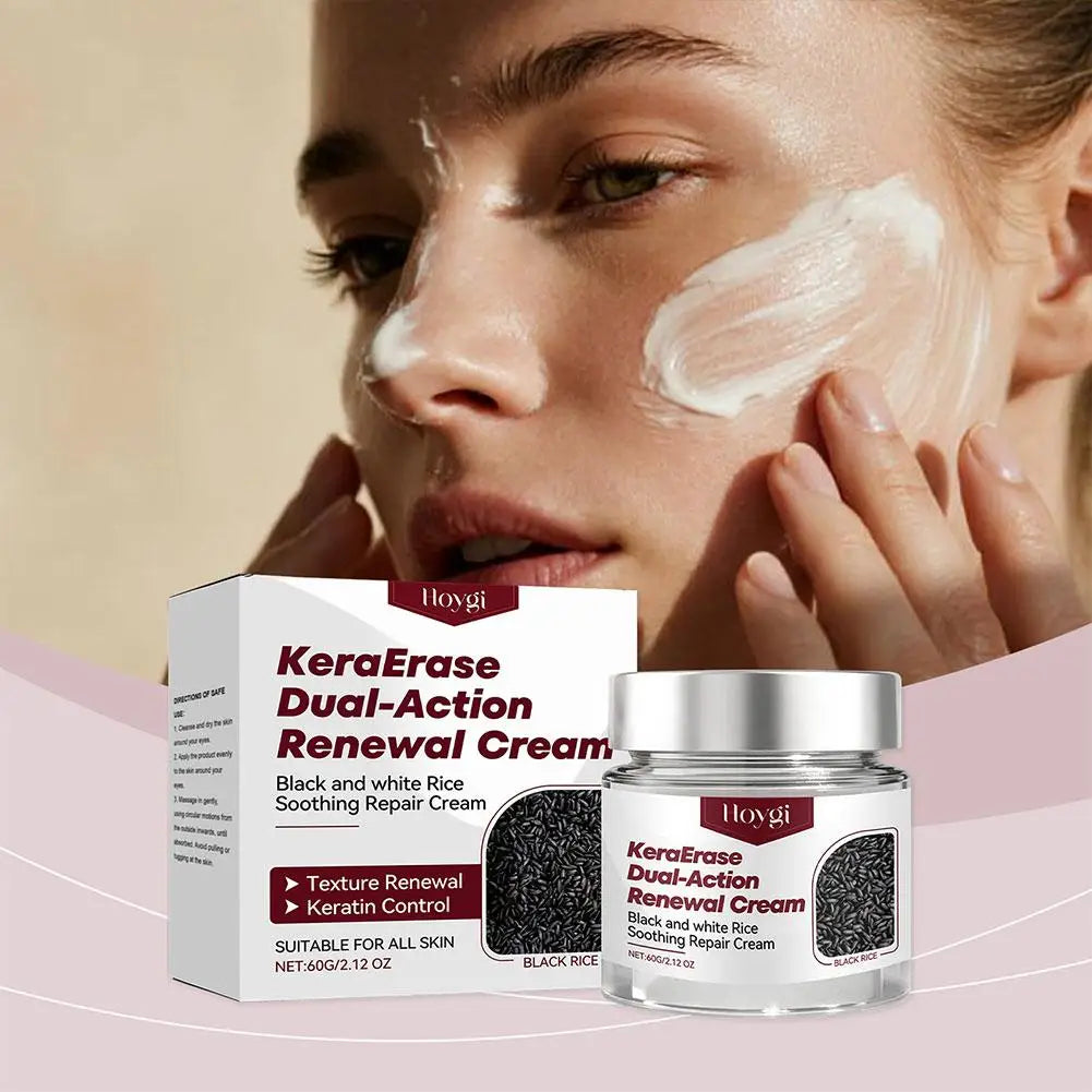 KeraErase Dual-Action Renewal Cream Antioxidant Face Cream Black&White Rice Soothing Repair Cream FOR ALL SKIN Korean Skincare
