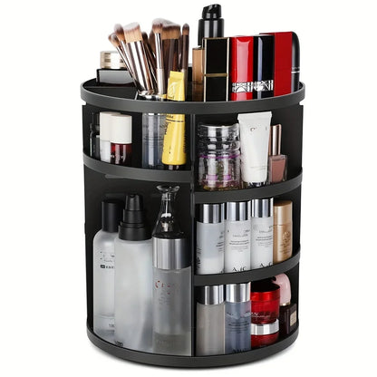 360 Rotating Acrylic Cosmetic Organizer Transparent Multi-Layer Large Capacity Makeup Storage for Vanity Bathroom Desktop