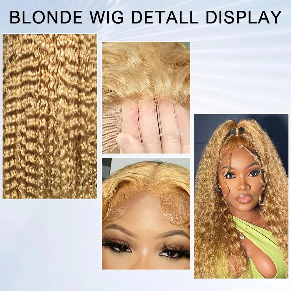 27 Honey Blonde Wig Human Hair 13x6 Hd Lace Frontal Wig Deey Wave Lace Front Wig 13x4 Honey Blonde Human Hair Wigs  250 Density