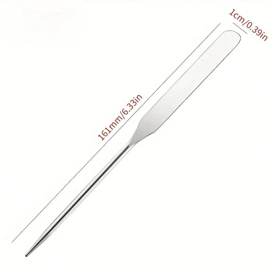 1/2/3Pcs Spatula and Stainless Steel Mixing Palette,Nail Art And Cosmetic Mixing Tool For Foundation,Makeup Artist Mixing Tools