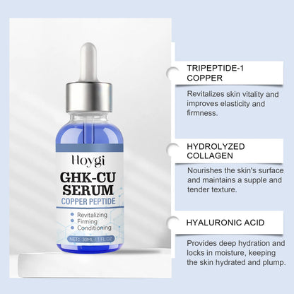 Copper Peptide Serum Anti Aging Face Serum Firming Lifting Fade Fine Lines Pore Shrinking Moisturizer Hyaluronic Acid Skin Care