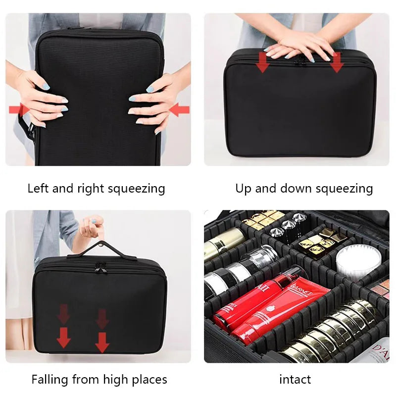 New Oxford Makeup Bag For Women Professional Large Capacity Travel Cosmetic Case Waterproof Manicure Makeup Toolbox