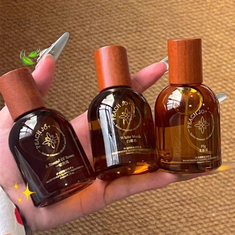Fig White Musk Perfume Korean Woody Floral Fragrance Green Leaf Accents Women's Sandalwood Rose Honey Body Deodorizing Spray